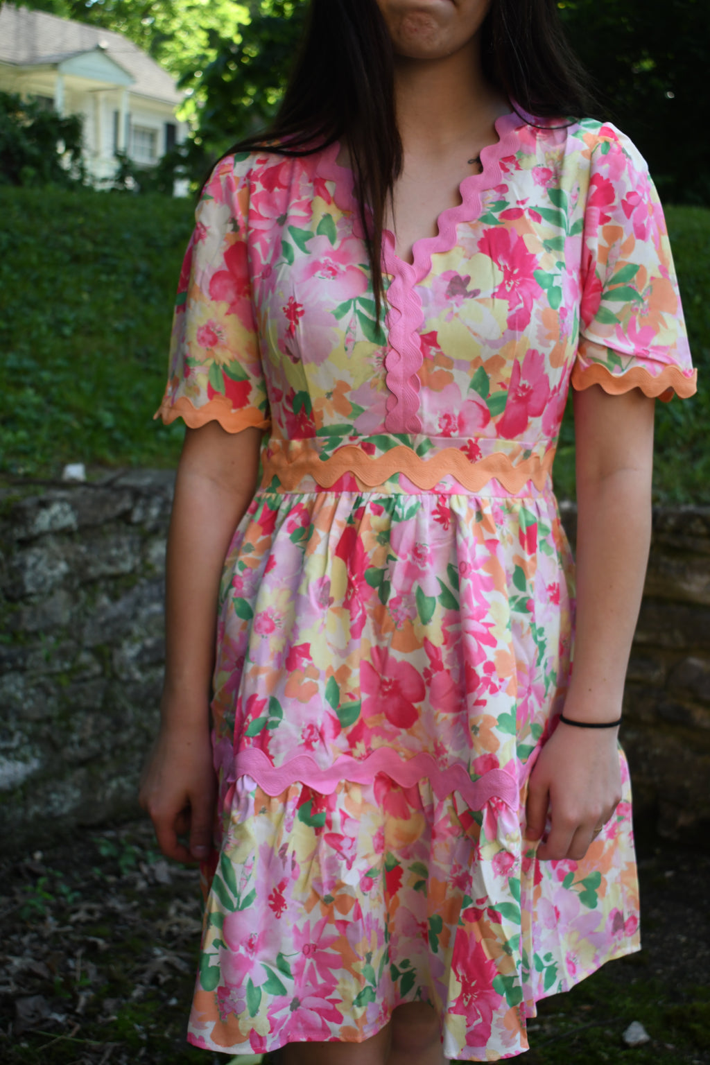 Pretty in Pink Floral Dress Plus