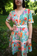Garden Party Green Floral Dress